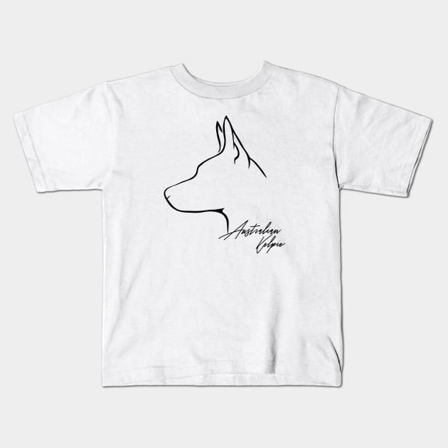 Proud Australian Kelpie profile dog lover gift Kids T-Shirt by wilsigns